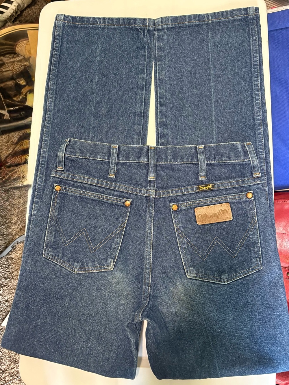 Wrangler Dark Blue Denim jeans with Back Patch